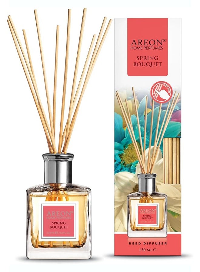 Areon Home Perfumes Sticks 10 Rattan 150ml – New Design, Spring Bouquet Scent, Long-Lasting - Image 1